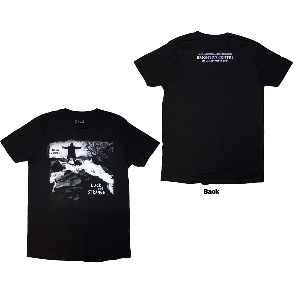 David Gilmour - Luck & Strange Album Brighton Heren Tshirt - Zwart